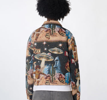 Space Desert Tapestry Varsity Jacket