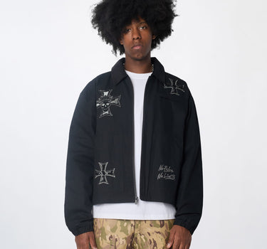 No Limits Collared Workwear Jacket - Black