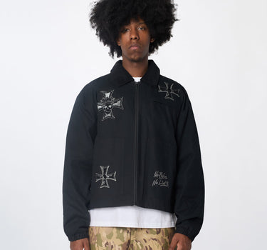 No Limits Collared Workwear Jacket - Black