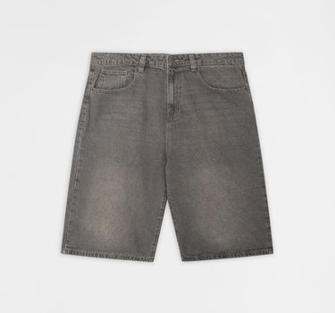Baggy Denim Short - Washed Slate Grey