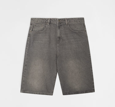 Baggy Denim Short - Washed Slate Grey
