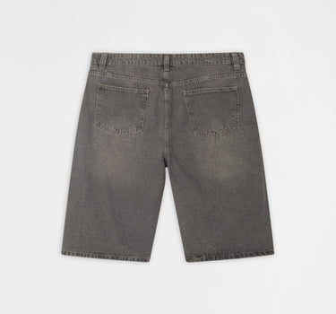 Baggy Denim Short - Washed Slate Grey