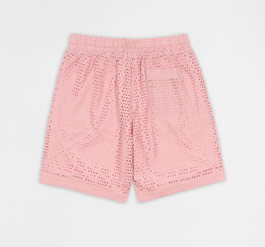 Textured Micro Hole Woven Short - Pink