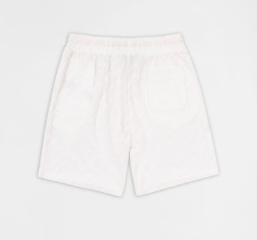 Textured Honey Comb Short - White