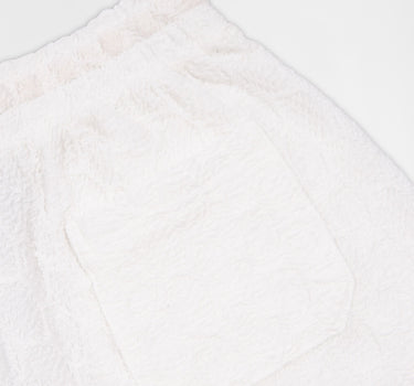 Textured Honey Comb Short - White