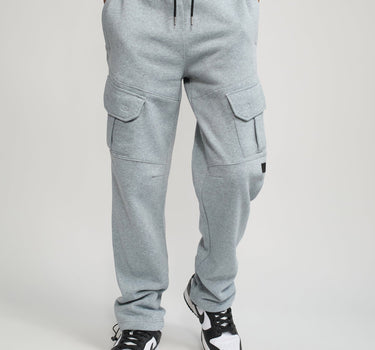 Banks Relaxed Fit Fleece Cargo Pants - Grey