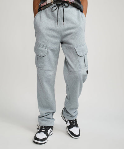 Banks Relaxed Fit Fleece Cargo Pants - Grey