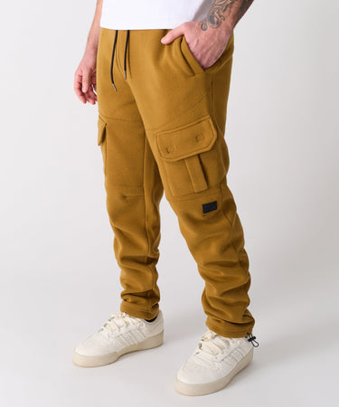Banks Relaxed Fit Fleece Cargo Pants - Khaki