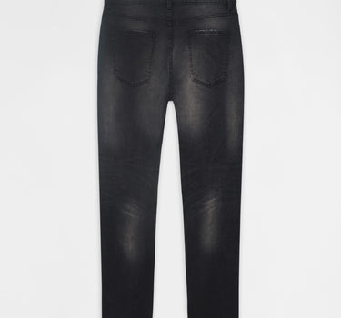 Straight Fit Distressed Denim Pant - Black