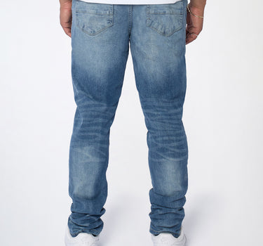 Rebel Distressed Skinny Jeans - Medium Indigo