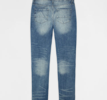 Rebel Distressed Skinny Jeans - Medium Indigo