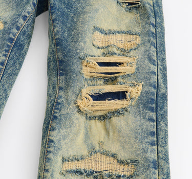 Hookey Distressed Denim Pants - Light Indigo