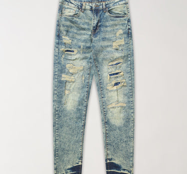 Hookey Distressed Denim Pants - Light Indigo