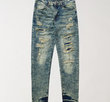 Hookey Distressed Denim Pants - Light Indigo