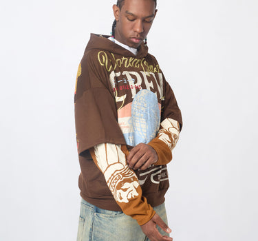 Masters 2fer Pullover Hoodie - Brown