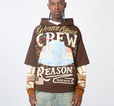 Masters 2fer Pullover Hoodie - Brown