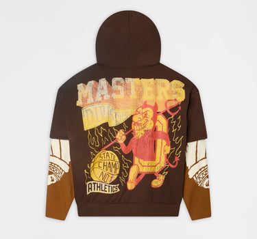 Masters 2fer Pullover Hoodie - Brown