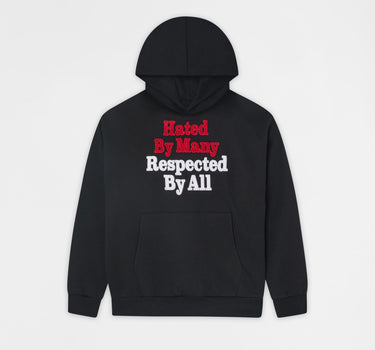 Hated By Many Chenille Hoodie - Black