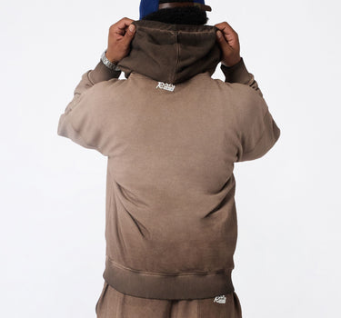 Washed Essentials Pullover Hoodie - Brown