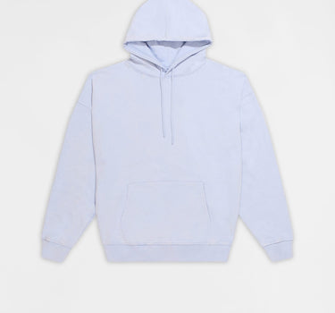 Essential Heavyweight Fleece Baggy Fit Washed Hoodie - Blue