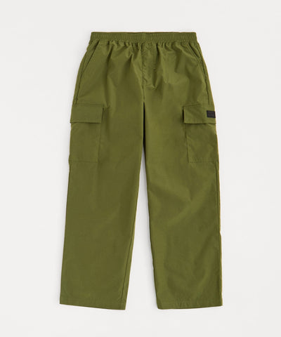Real Relaxed Fit Cargo Twill Pants - Olive Green