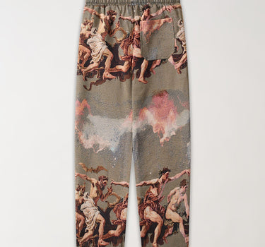 Jacquard Tapestry Wide Leg Joggers