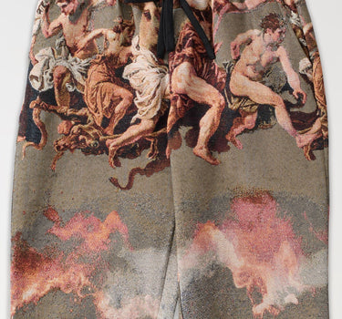 Jacquard Tapestry Wide Leg Joggers