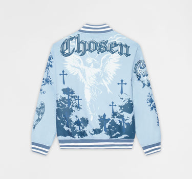 Chosen Wool Varsity Jacket - Light Blue