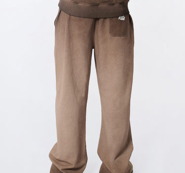 Washed Essentials French Terry Pants - Brown