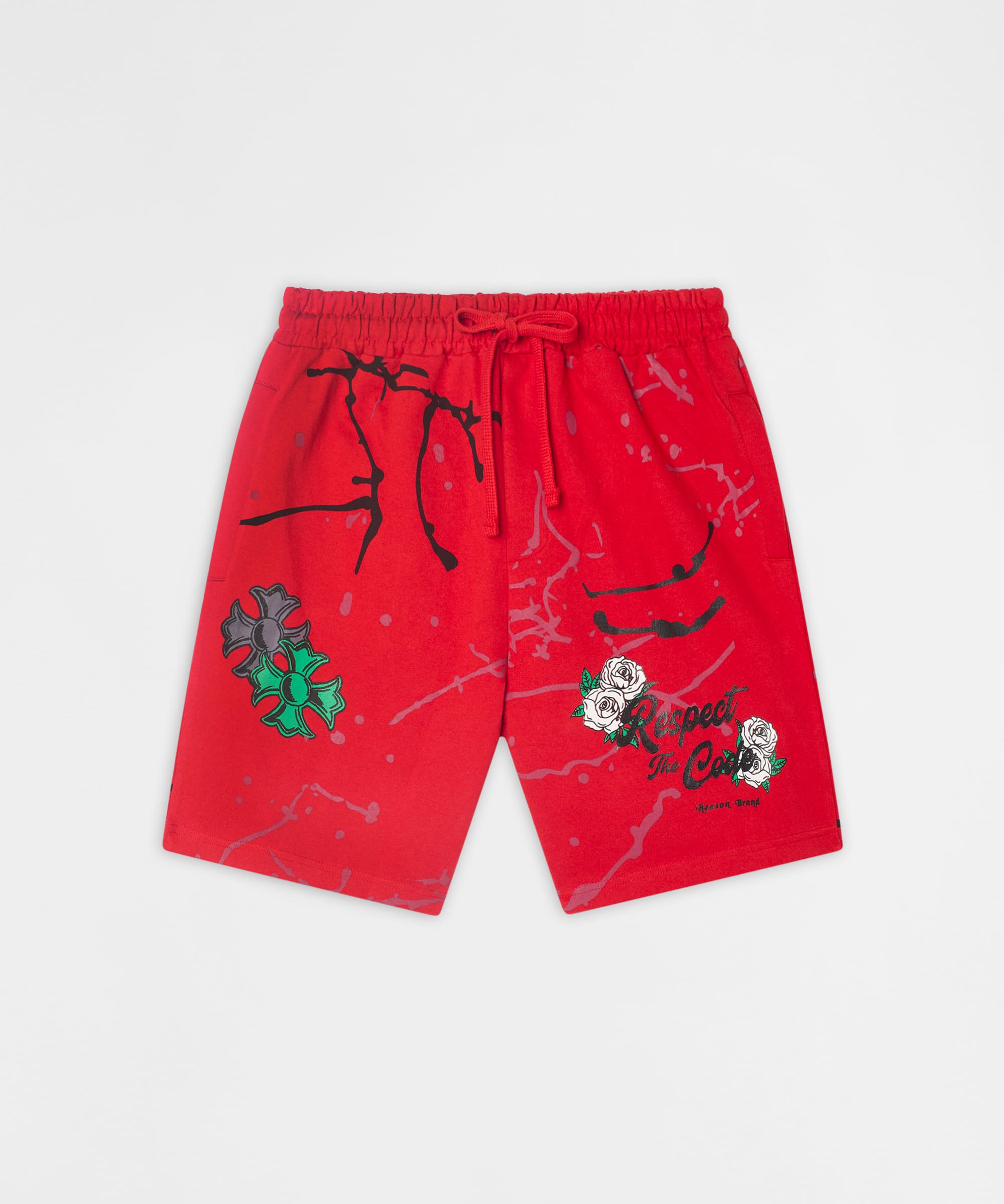 Red Reason Painted Fleece Short - Red – Reason Clothing