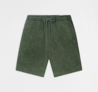 Washed Essential Shorts - Olive Green