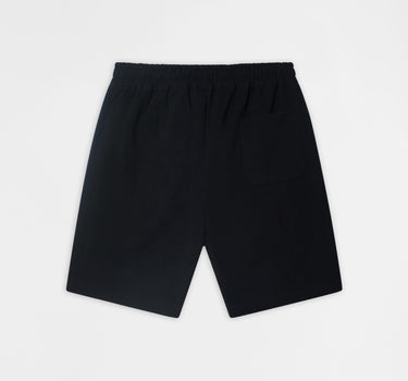 Monocle Embroidered Fleece Shorts - Black