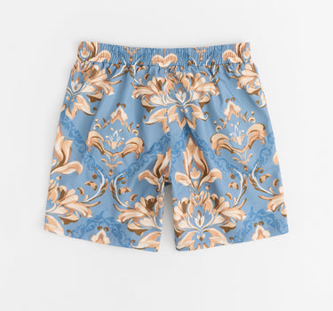 Royal Floral Woven Short  - Blue