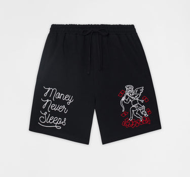 Paper Chaser Embroidered Short - Black
