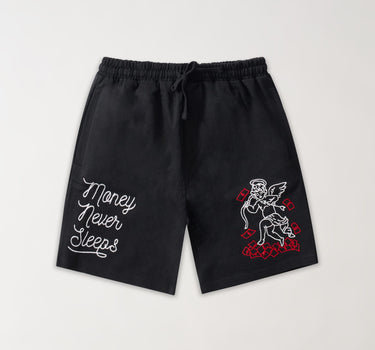 Paper Chaser Embroidered Short - Black