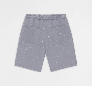 Washed Rhinestone Short - Grey
