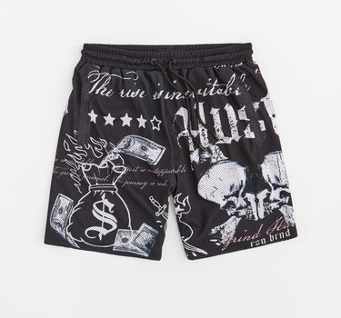 Hustle Real Ones Move Different Mesh Short - Black