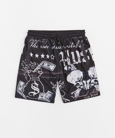 Hustle Real Ones Move Different Mesh Short - Black