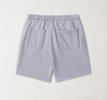 Washed Rhinestone Short - Grey