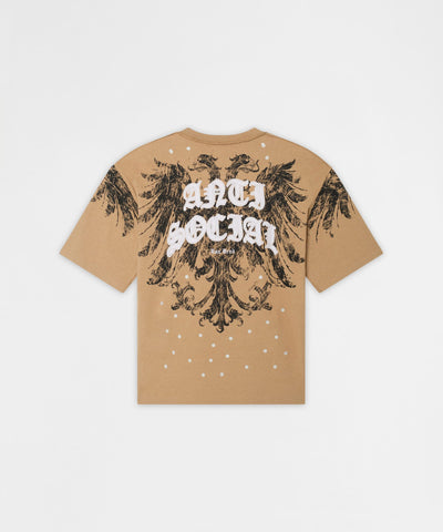 Mindset Applique Washed Short Sleeve Tee - Khaki