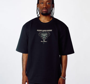 No Risk Interlock Embroidered Short Sleeve Tee - Black