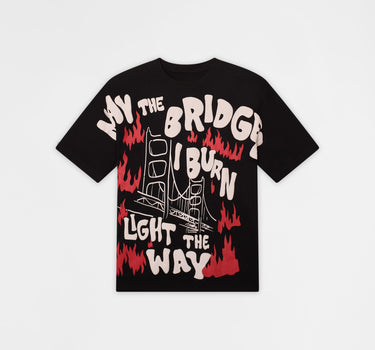 Light The Way Puff Print Short Sleeve Tee - Black