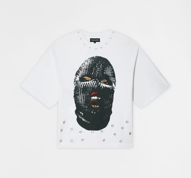 Ski Mask Way Metal Eyelet Tee - White