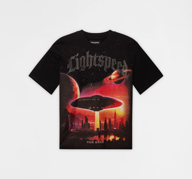 Lightspeed Rhinestones Short Sleeve Tee - Black