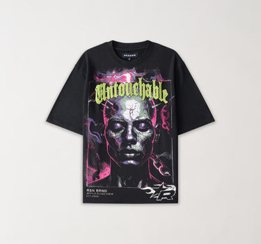 Untouchable Chenille Heavy Terry Short Sleeve Tee - Black