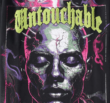 Untouchable Chenille Heavy Terry Short Sleeve Tee - Black