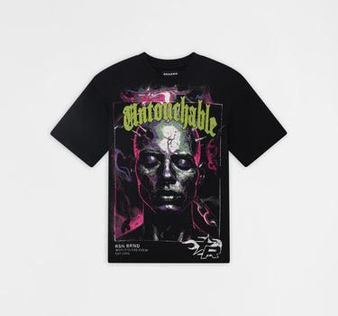 Untouchable Chenille Heavy Terry Short Sleeve Tee - Black