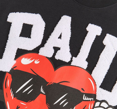 Paid Front Print Short Sleeve Tee - Black