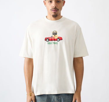 Cruisin Cub Embroidered Short Sleeve Tee - Cream