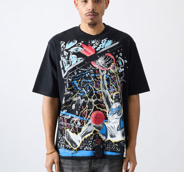 Shattered Backboard Short Sleeve Tee - Black